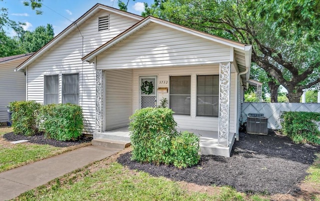 3732 N 24th St, Waco, TX 76708 - view of front facade with central AC unit and covered porch