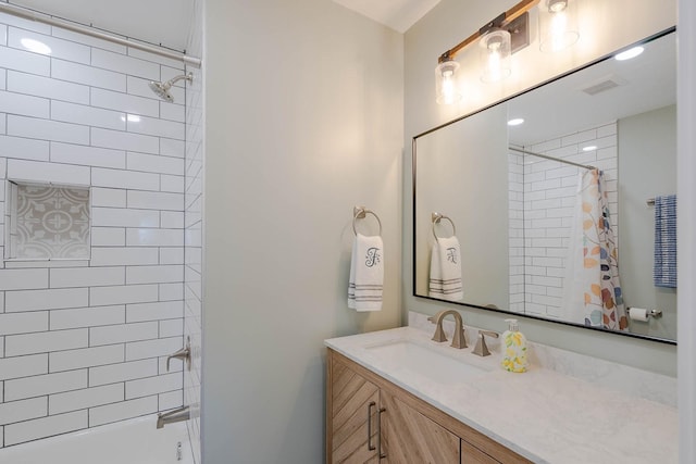 1019 Patricia Dr, Sherman, TX 75090 - full bathroom featuring vanity and shower / bath combo