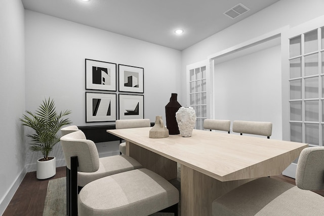 124 Craigmore Dr, Argyle, TX 76226 - home office featuring dark wood-style flooring and recessed lighting