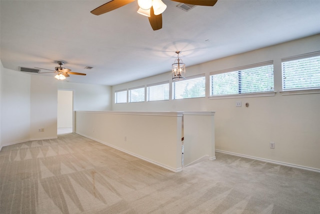 1112 Forest Creek St, Benbrook, TX 76126 - unfurnished room featuring a ceiling fan, light colored carpet, and baseboards