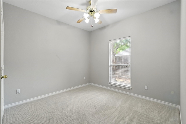 3812 Ridgemont Ln, Denton, TX 76210 - unfurnished room with carpet, baseboards, and ceiling fan