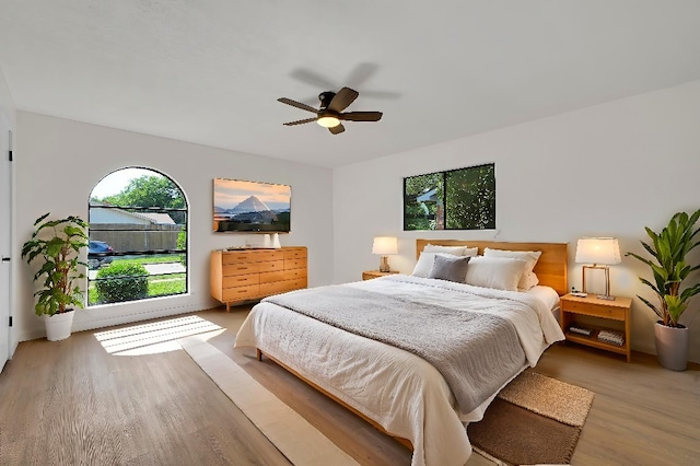 3008 Lindbergh Dr, Dallas, TX 75228 - bedroom featuring wood finished floors and a ceiling fan
