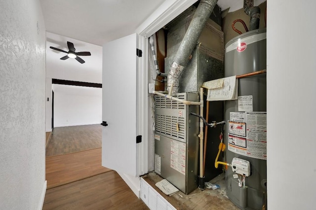 3008 Lindbergh Dr, Dallas, TX 75228 - utility room with gas water heater and heating unit
