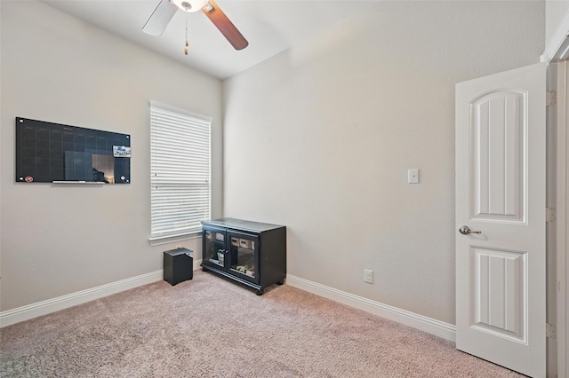 528 England St, Fate, TX 75189 - spare room featuring a ceiling fan, light colored carpet, and baseboards