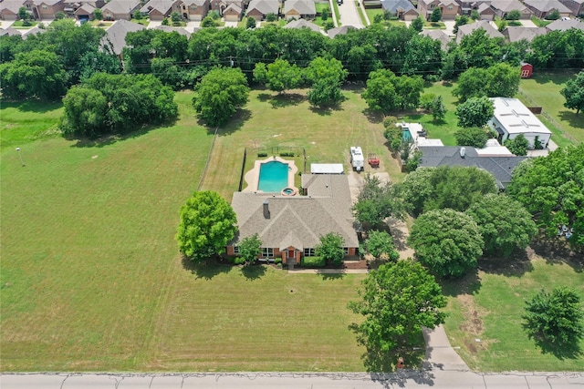 14130 Red Wood Cir S, Frisco, TX 75071 - aerial perspective of suburban area with a pool