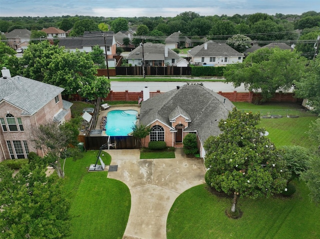 11 Enchanted Ct, Mansfield, TX 76063 - aerial perspective of suburban area with a pool area