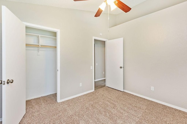 114 Juniper Dr, Arlington, TX 76018 - unfurnished bedroom featuring carpet, a closet, baseboards, and a ceiling fan