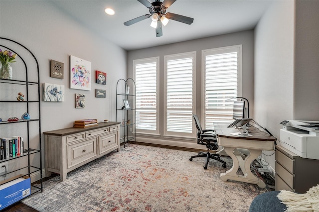 15186 Crape Myrtle Rd, Frisco, TX 75035 - office with ceiling fan and baseboards
