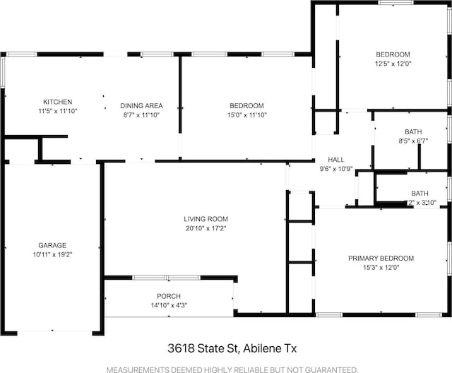 3816 State St, Abilene, TX 79603 - property floor plan