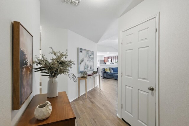 216 Hilltop Dr, Justin, TX 76247 - corridor with light wood-style flooring