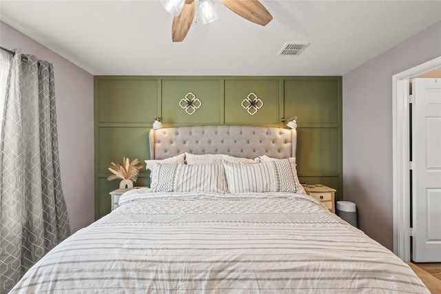 9104 Lookout Pt, Fort Worth, TX 76179 - bedroom featuring ceiling fan and a decorative wall