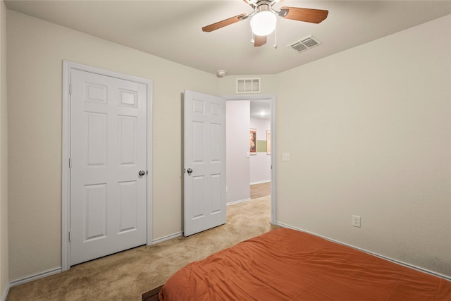 9104 Lookout Pt, Fort Worth, TX 76179 - unfurnished bedroom with light colored carpet, baseboards, and a ceiling fan