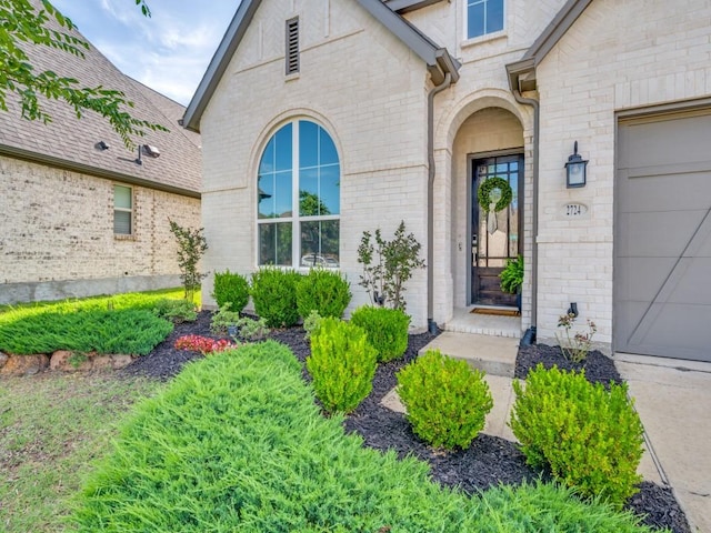 2724 Eccleston St, Celina, TX 75009 - property entrance with brick siding and an attached garage