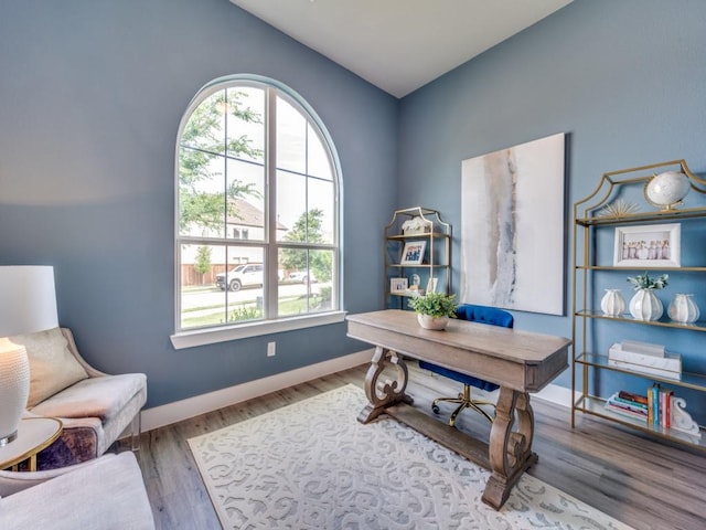 2724 Eccleston St, Celina, TX 75009 - home office with wood finished floors and baseboards