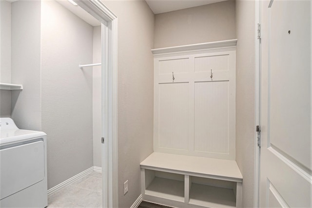 2535 Candle Ln, Northlake, TX 76247 - mudroom featuring washer / clothes dryer and baseboards