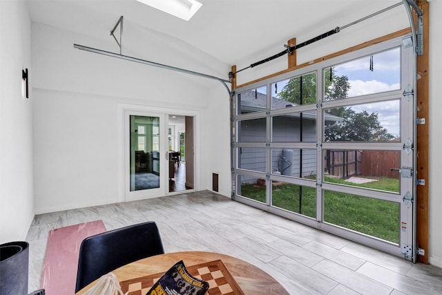 4902 Boquillas Dr, De Cordova, TX 76049 - unfurnished sunroom with lofted ceiling, plenty of natural light, and a skylight