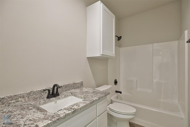 3458 Pewter Ln, Abilene, TX 79601 - bathroom featuring toilet, bathing tub / shower combination, and vanity
