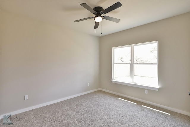 3458 Pewter Ln, Abilene, TX 79601 - unfurnished room featuring carpet floors, baseboards, and a ceiling fan