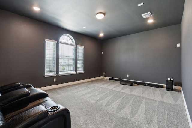 12469 Diamond Creek Dr, Frisco, TX 75035 - home theater with baseboards, carpet flooring, and recessed lighting