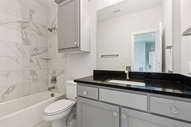 12469 Diamond Creek Dr, Frisco, TX 75035 - full bathroom featuring vanity, toilet, and shower / tub combination