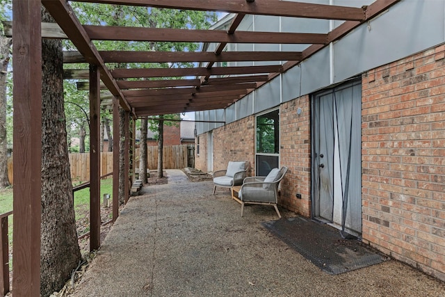 4910 Crest Dr, Arlington, TX 76017 - view of patio with a pergola