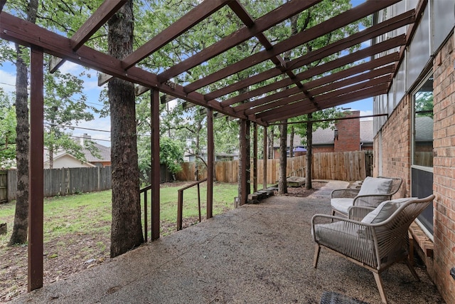 4910 Crest Dr, Arlington, TX 76017 - view of patio featuring a pergola