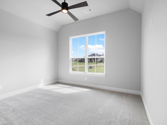 213 Martin Dr, Granbury, TX 76049 - carpeted empty room with lofted ceiling, a ceiling fan, and baseboards