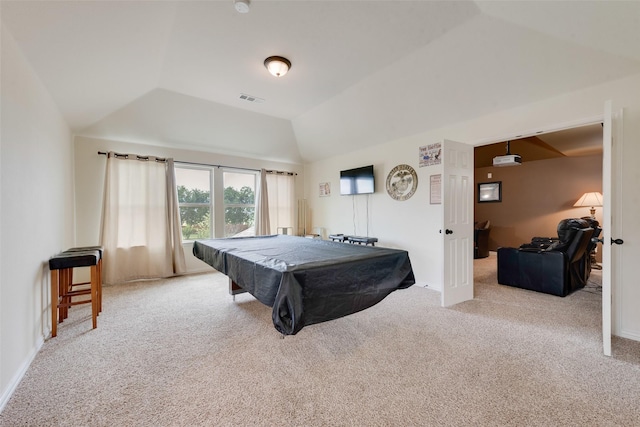 1036 Knoxbridge Rd, Forney, TX 75126 - recreation room with carpet floors, lofted ceiling, and billiards