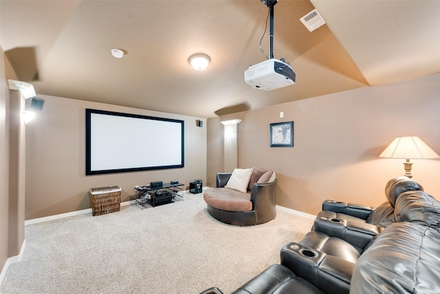 1036 Knoxbridge Rd, Forney, TX 75126 - home theater room with carpet floors, lofted ceiling, and ornate columns