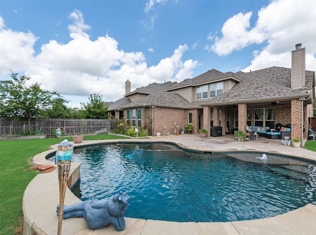 1036 Knoxbridge Rd, Forney, TX 75126 - view of swimming pool with an outdoor hangout area and a patio area