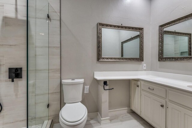 4713 N O Connor Ct, Irving, TX 75062 - bathroom with toilet, a shower stall, and vanity