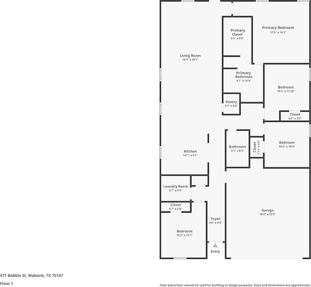 471 Bobbie St, Mabank, TX 75147 - floor plan / room layout