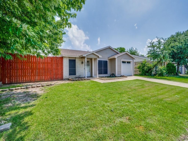 4241 Malone Ave, The Colony, TX 75056 - ranch-style house featuring driveway, an attached garage, and brick siding