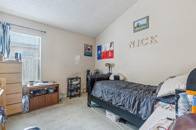 1005 Blue Jay Dr, Mansfield, TX 76063 - carpeted bedroom featuring a textured ceiling and vaulted ceiling