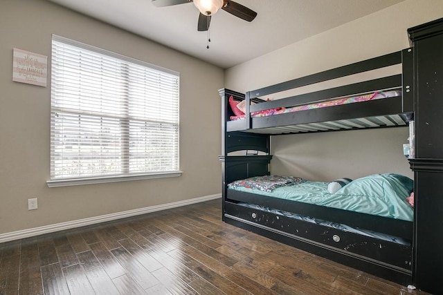 371 Ash Brook Ln, Sunnyvale, TX 75182 - bedroom with baseboards, wood finished floors, and ceiling fan