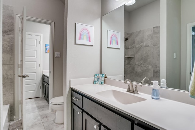 1225 Horsemint Dr, Little Elm, TX 75068 - full bath featuring vanity, toilet, and tiled shower