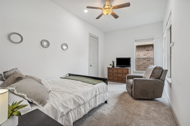 12947 Cabana Dr, Frisco, TX 75035 - bedroom featuring carpet and ceiling fan