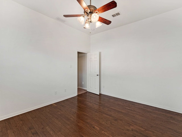 1025 Arches Park Dr, Allen, TX 75013 - unfurnished room featuring wood finished floors, baseboards, and a ceiling fan