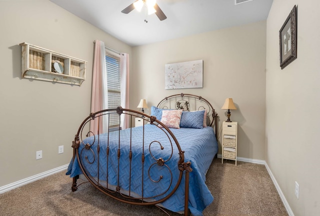 1129 Mesa Crest Dr, Fort Worth, TX 76052 - bedroom with carpet floors, baseboards, and a ceiling fan