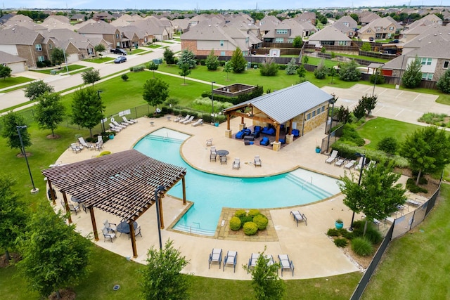 1129 Mesa Crest Dr, Fort Worth, TX 76052 - community pool featuring a residential view and a patio area