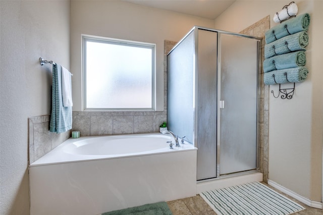 5825 Loveland Dr, Denton, TX 76208 - full bath featuring a shower stall and a garden tub