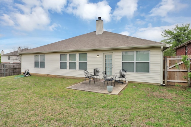 8300 Southern Prairie Dr, Fort Worth, TX 76123 - rear view of house with a chimney and a patio area