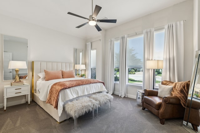 32 Katie Ln, Trophy Club, TX 76262 - carpeted bedroom with baseboards and a ceiling fan