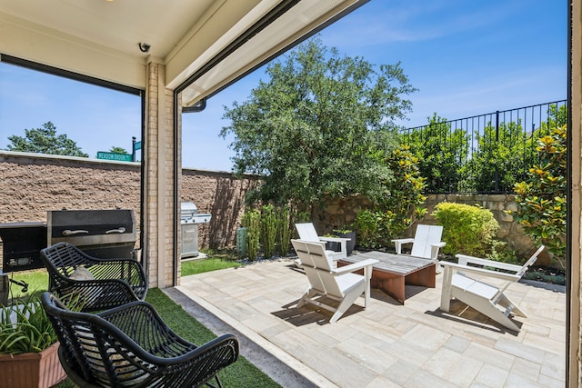 32 Katie Ln, Trophy Club, TX 76262 - fenced backyard with a patio and area for grilling