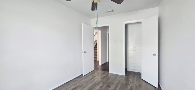 510 E Stone Cir, Wylie, TX 75098 - unfurnished bedroom with wood finished floors, a ceiling fan, and baseboards