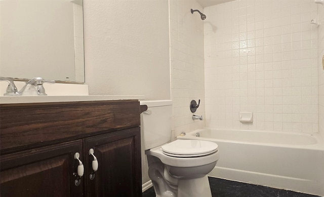510 E Stone Cir, Wylie, TX 75098 - bathroom featuring toilet, shower / bathtub combination, and vanity