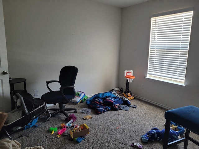 2160 Ocelot St, Crandall, TX 75114 - recreation room with baseboards and carpet flooring