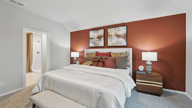 8417 Stout Dr, Fort Worth, TX 76131 - bedroom featuring carpet floors, lofted ceiling, and baseboards