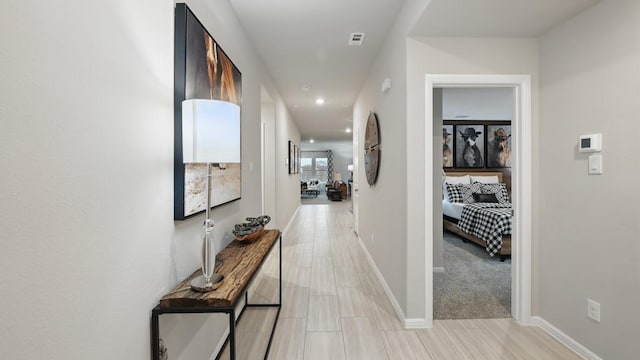 8417 Stout Dr, Fort Worth, TX 76131 - corridor featuring baseboards and recessed lighting