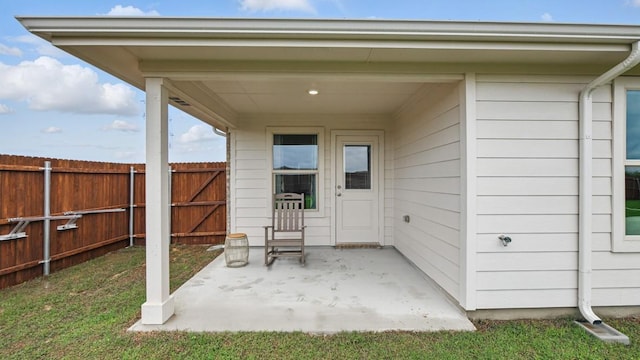 8417 Stout Dr, Fort Worth, TX 76131 - view of exterior entry with a patio